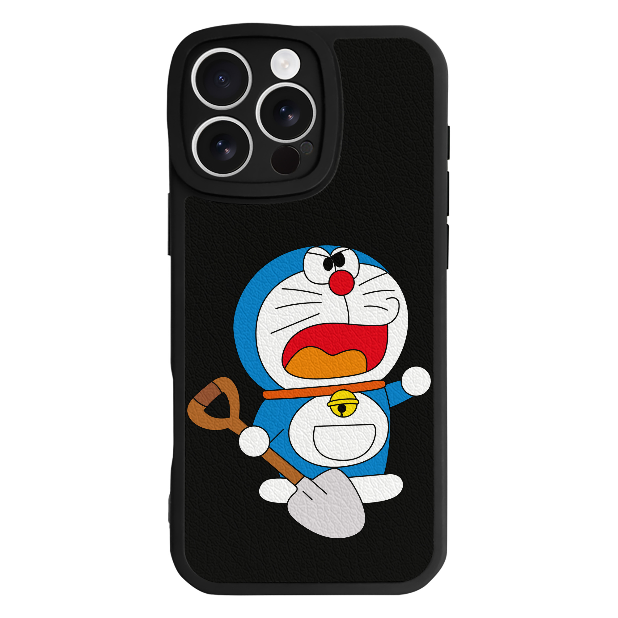 （画像用） ドラえもん Doraemon 【iPhone 16シリーズ対応】シリコンスマホケース（レザー調） 材質：シリコン